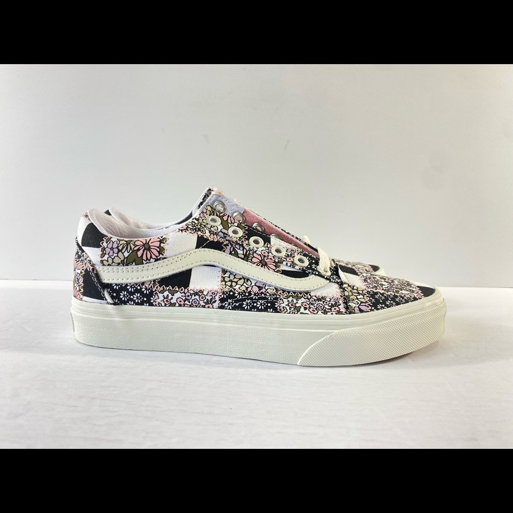 Vans Old Skool Patchwork Floral Marshmallow Sneakers - Picture 2 of 7
